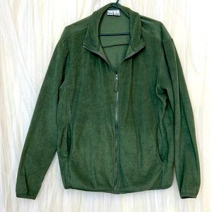 ⭐️ Highland Originals Vintage green zip up long sleeve pockets sweat jacket L